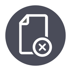 cancel file vector flat icon