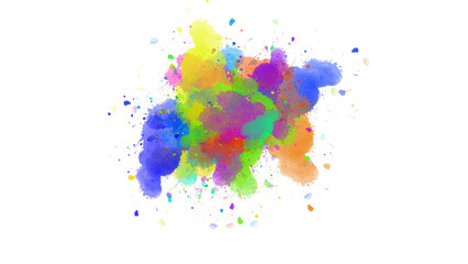 Obraz premium Brushstroke. Grunge brushes. Strokes of colorful paint. digitally created Hand-painted brush stroked abstract ink splash, blot, splat, brush stroke, overlay, alpha matte composition, spread.