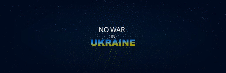 musical wave from blue-yellow dots. backdrop of calm and peace. no war in Ukraine