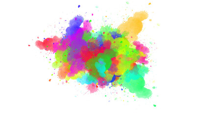 Brushstroke. Grunge brushes. Strokes of colorful paint. digitally created Hand-painted brush stroked abstract ink splash, blot, splat, brush stroke, overlay, alpha matte composition, spread.