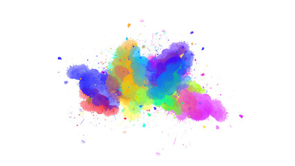 Brushstroke. Grunge brushes. Strokes of colorful paint. digitally created Hand-painted brush stroked abstract ink splash, blot, splat, brush stroke, overlay, alpha matte composition, spread.