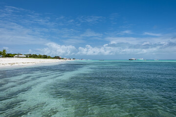 Tropical white beach in Madrisqui island (Los Roques Archipelago, Venezuela).