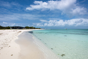 Tropical white beach in Madrisqui island (Los Roques Archipelago, Venezuela).