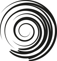 Black spiral lines. Geometric art Design element Abstract illustration
