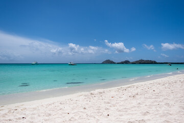 Tropical white beach in Madrisqui island (Los Roques Archipelago, Venezuela).