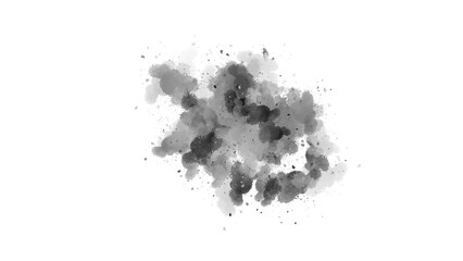 Obraz premium Brushstroke. Grunge brushes. Strokes of black paint. digitally created Hand-painted brush stroked abstract ink splash, blot, splat, brush stroke, fluid art, overlay, alpha matte composition, spread.