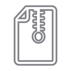 Zip file icon. Button with zip file icon.