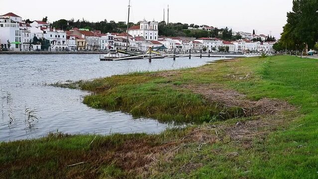 River in Alcacer do Sal town, Setubal district, Portugal