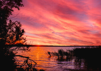 Sunset on the Wilson Lake Reservoir