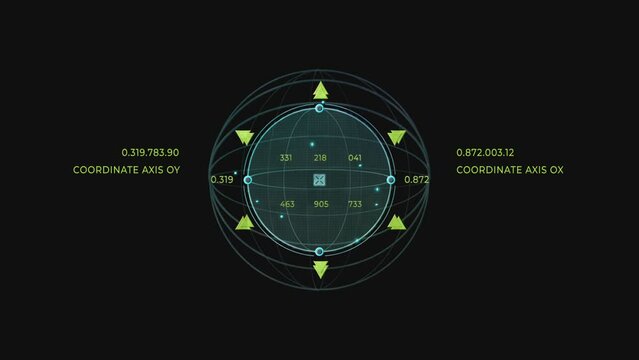 animated sci fi element in a futuristic style, for a spaceship, weapon in a game or movie with alpha channel