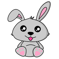 rabbit vector drawing for coloring book
