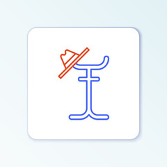 Line Coat stand icon isolated on white background. Colorful outline concept. Vector