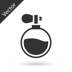 Grey Perfume icon isolated on white background. Vector