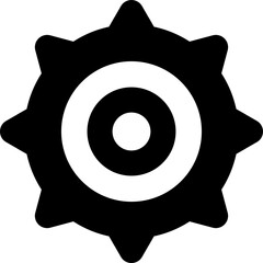 Setting of gear doodle icon vector