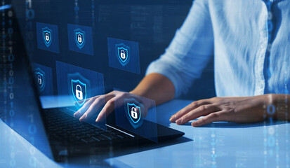 Information and cyber security Technology Services. Internet Technology.Network security system....