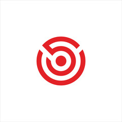 letter s logo vector target template