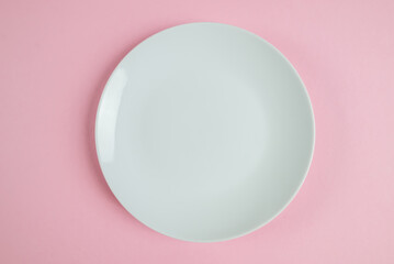 Top view photo of white plate