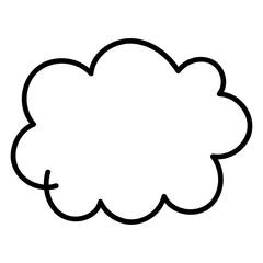 hand drawn doodle icon - cloud