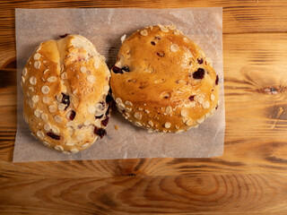 Sweet baked goods. Sweet flour products from the bakery.