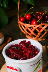 Delicious homemade cherry jam