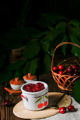 Delicious homemade cherry jam