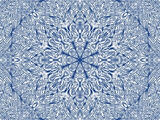 Mandala ornament creative work. Seamless pattern background with mandala ornamental, creative work background design illustration. Digital art illustration