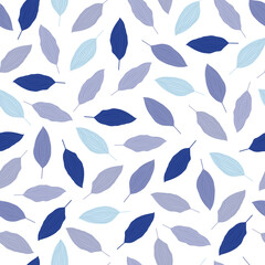 Stylish fashionable seamless vector floral ditsy pattern design of vibrant decorated leaves. Trendy foliage repeating background for printing & textile
