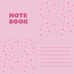 Creative cover for notebook and notebook. Cover, background, pattern for business and study.Beautiful background with confetti. Background for the desktop. Nice shades and colors.