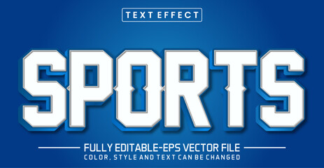Sports text editable style effect