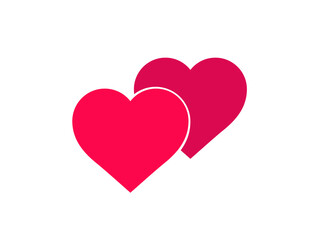 Two hearts. Love, family. Vector icon