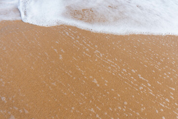 windy and big wave by beach
