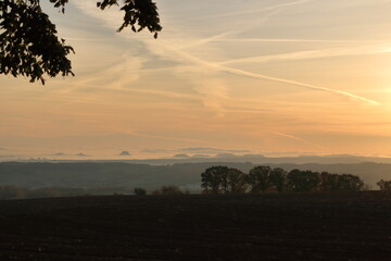 Sunrise on a lookout in Saxon Switzerland