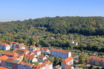 Fototapeta na wymiar View over the village Meissen in Saxony, Germany