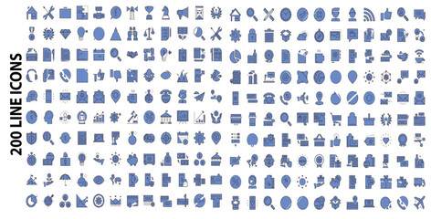 200 line Icons