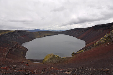 Ljotipollur crater, Iceland.
