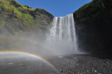 Skogafoss waterfall, Iceland.