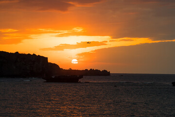 the sunset of Okinawa