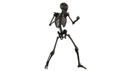 skeleton posing 3d render for 2d game asset