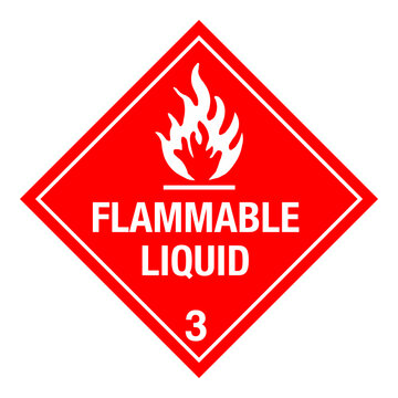 Hazardous HAZMAT Material Label Flammable Liquid