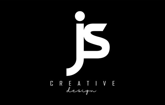 Small Letters JS j s logo with a minimalist design. Letters with elegant, simple and two letters design.
