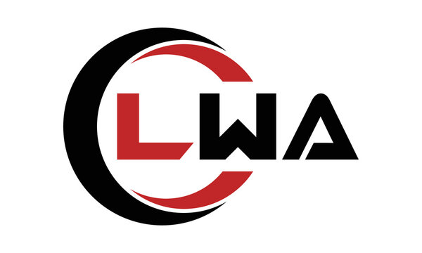 LWA three letter swoosh logo design vector template | monogram logo | abstract logo | wordmark logo | letter mark logo | business logo | brand logo | flat logo | minimalist logo | text | word | symbol
