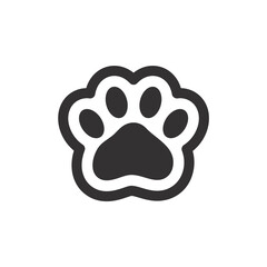 Dog and cat paws with sharp claws. cute animal footprints