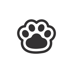 Dog and cat paws with sharp claws. cute animal footprints