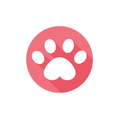 Fototapeta premium Dog and cat paws with sharp claws. cute animal footprints