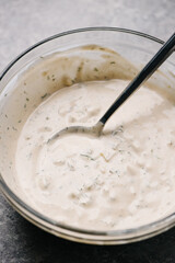Homemade Tartar Sauce with a spoon