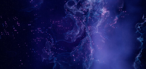 Vibrant Elegant Abstract Fantastic Space Of The Universe vivid Dark Purple Abstract Background © lumerb