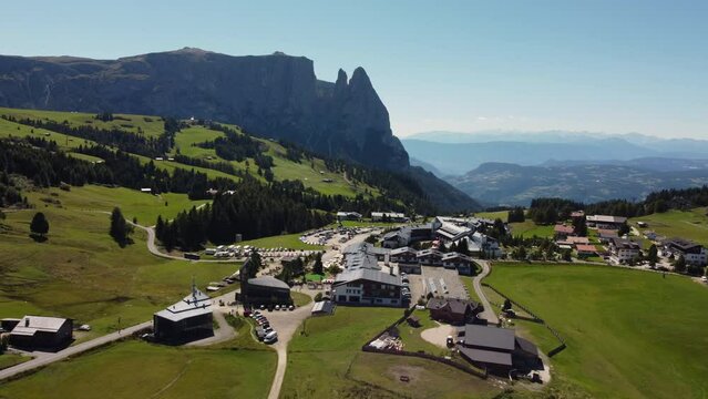 Compatsch or Compaccio in Seiser Alm Alpe di Siusi in Dolomites, Sciliar. South Tyrol Trentino Alto Adige, Italy.