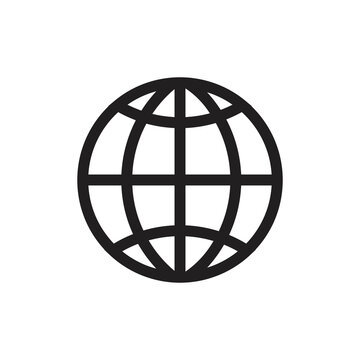 Globe Icon Vector flat design style