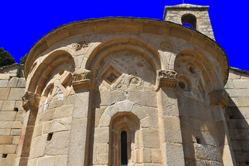 Chevet de l'église romane de Lumio. Corse