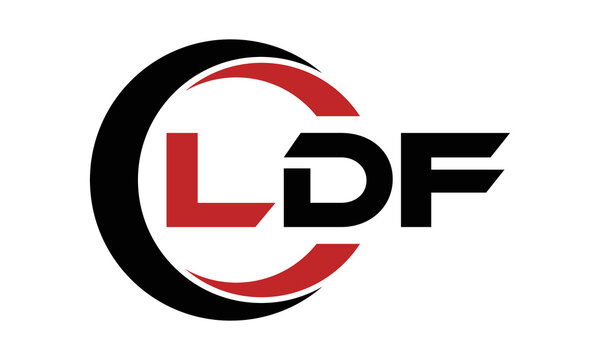 LDF three letter swoosh logo design vector template | monogram logo | abstract logo | wordmark logo | letter mark logo | business logo | brand logo | flat logo | minimalist logo | text | word | symbol
